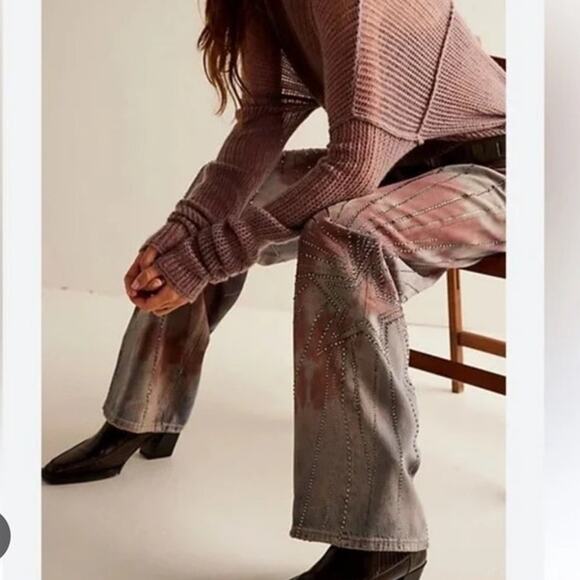 NWT Free People We The Free Aurora Mid Rise Flare 24 - Picture 6 of 10